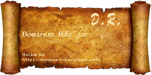 Dominus Róza névjegykártya