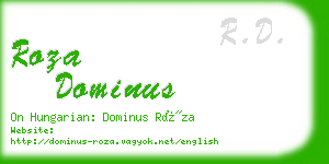 roza dominus business card